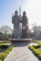 Big statue of Lord Sita Ram near Delhi International airport, Delhi, India, Lord Ram and Sita big statue touching sky at main highway Mahipalpur, Delhi photo