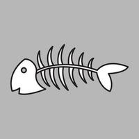 illustration Fish Bone. design Pet Bone. Pet Fish Bone cat Cartoon design illustration and icon for website, digital and print vector