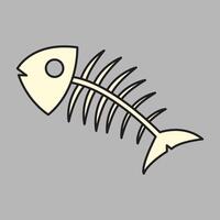 illustration Fish Bone. design Pet Bone. Pet Fish Bone cat Cartoon design illustration and icon for website, digital and print vector