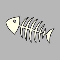 illustration Fish Bone. design Pet Bone. Pet Fish Bone cat Cartoon design illustration and icon for website, digital and print vector