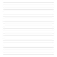 Blank lined paper sheet. Notepad and notebook template. Black and white. vector