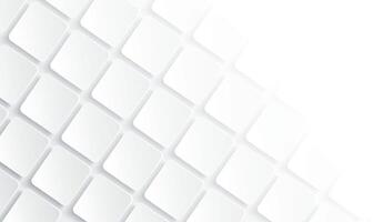 White geometric square background in paper art style. Cover and banner Illustration. vector