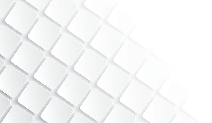White geometric square background in paper art style. Cover and banner Illustration.