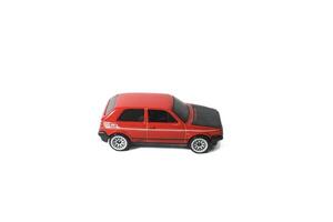 Lampung, Indonesia - 1st July 2024, red hotwheels car toy on white background. Isolated white background photo