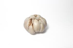 garlic on isolated white background photo