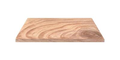 Wood brown plank with horizontal shabby texture. Perspective view. Natural material. Rectangular serving board. Watercolor illustration. Template for food projects, interior design. vector