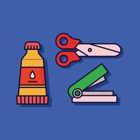 illustration of a sharpener and pencil vector