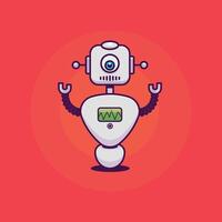 light bulb concept robot design and illustration vector