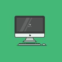 computer monitor for working as a business man design vector