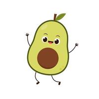 Avocado character design. avocado on white background. Avocado meditation. vector