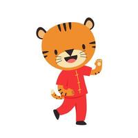 Tiger cartoon . Tiger character design. Happy Chinese new year. Year of Tiger. vector