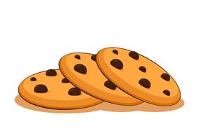Cookie cartoon . Cookie on white background. vector