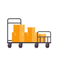 Cart . Hand Cart. wallpaper. free space for text. copy space. vector