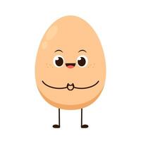 Egg character design. egg on white background. vector