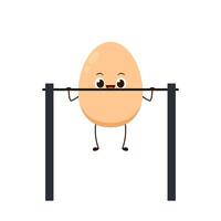Egg character design. egg on white background. vector