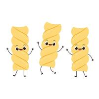 Pasta noodles character design. Pasta noodles on white background. vector