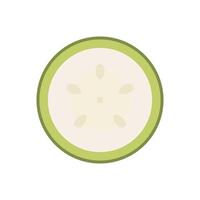 Zucchini sliced . Zucchini sliced on white background. vector
