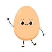 Egg character design. egg on white background. vector