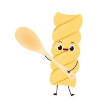 Pasta noodles character design. Pasta noodles on white background. vector