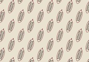 Cocoa beans pattern. vector