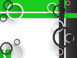 Abstract background of black and white circles vector