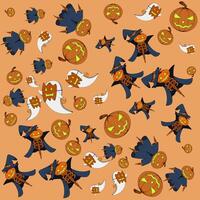 Mascot illustrations, halloween character patterns vector