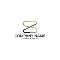 The LS initial in the shape of infinity sign with black and gold gradient executed in luxury elegance modern geometric and minimalist style vector