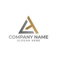 TC initial logomark in the shape of letter A triangle in gold and silver color combination with modern luxury and minimalist concept vector