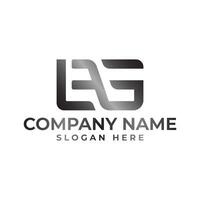 LAG initial with the masculine automotive style in modern and minimalist metallic gradient vector