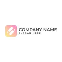 S initial lettermark with the interchange bubble chat represent interaction and the spark star element isolated in rounded soft gradient square in modern minimalist style vector