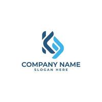 KF initial lettermark with the forward and backward arrow to signify portal in blue and aqua color vector