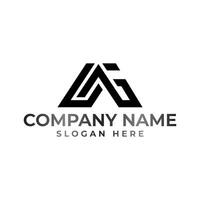 LAG initial with the masculine automotive style in modern and minimalist vector