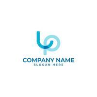 LP initial lettermark with the letter L connect to the letter P to represent releationship and togetherness and the smile here represent happy vector