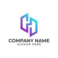 GH initial lettermark in modern and minimalist style vector