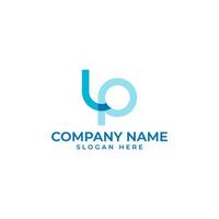 LP initial lettermark with the letter L connect to the letter P to represent releationship and togetherness vector