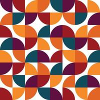 Seamless background of geometric Bauhaus pattern in Halloween colors vector