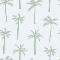 Hand drawn palm tree silhouette seamless pattern. Summer palm beach modern design for textile, fabric, wrapping paper, cover vector