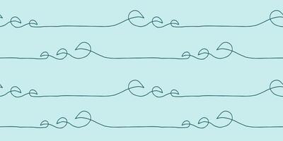 Seamless wave pattern drawn with one continuous line. Line art loopable pattern for invitations, cards, print on fabric, wallpapers, scrapbooking, wrapping paper and textile products. vector