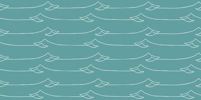 Seamless wave pattern drawn with one continuous line. Line art loopable pattern for invitations, cards, print on fabric, wallpapers, scrapbooking, wrapping paper and textile products. vector