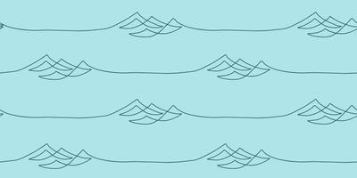 Seamless wave pattern drawn with one continuous line. Line art loopable pattern for invitations, cards, print on fabric, wallpapers, scrapbooking, wrapping paper and textile products. vector