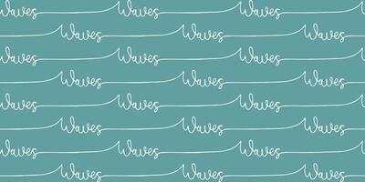 Seamless wave pattern drawn with one continuous line. Line art loopable pattern for invitations, cards, print on fabric, wallpapers, scrapbooking, wrapping paper and textile products. vector