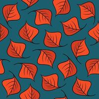 illustration of a pattern with autumn leaves. Autumn background. vector