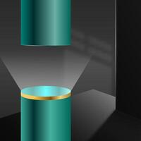 Abstract scene podium mockup. Award ceremony concept. 3D rendering vector