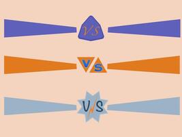 Set of versus background. Battle, vs match, game concept competitive vs. vector