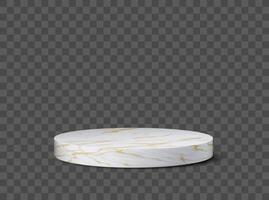 Marble stone podium stage, 3d round platform vector