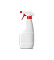 Realistic cleaner spray bottle, bath and WC liquid vector
