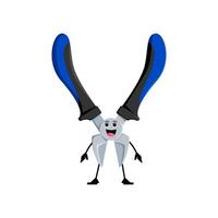 Cartoon funny nippers diy, building tool character vector