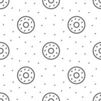Seamless background with a pattern of falling line donuts. Illustration design for packaging, banner, poster, menu in the bakery. Illustration. Icon donut. vector