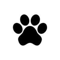 Paw foot trail print of cat. Dog, Paw icon set. paw print icon. dog or cat paw vector