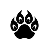 Paw foot trail print of cat. Dog, Paw icon set. paw print icon. dog or cat paw vector